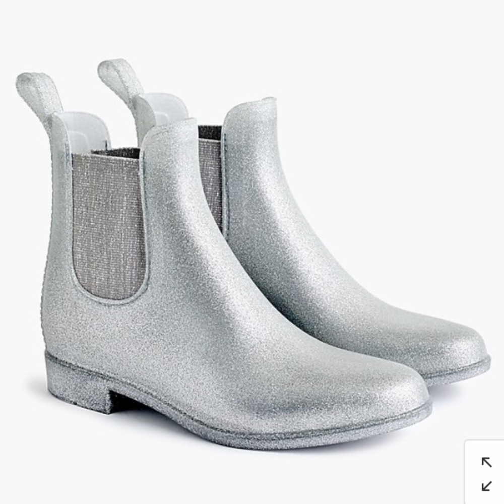 J. Crew Chelsea Glitter Rain Boot